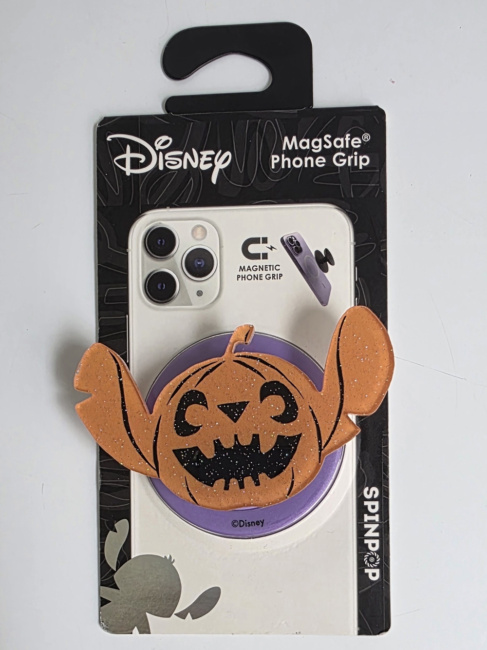 Disney Pumpkin Stitch MagSafe Phone Grip - Orange & Purple